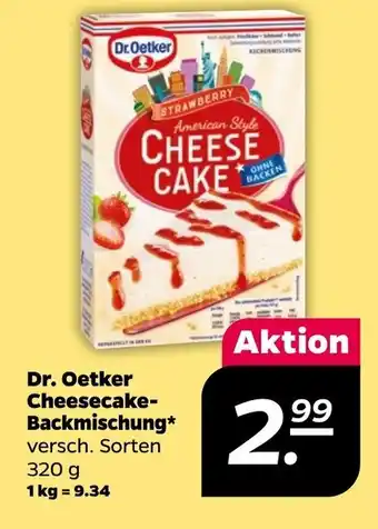 NETTO Dr. Oetker Cheesecake-Backmischung* versch. Sorten 320g Angebot