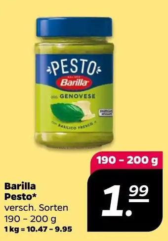 NETTO Barilla Pesto* versch. Sorten 190 - 200 g Angebot