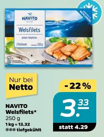 NETTO NAVITO Welsfilets* 250 g Angebot