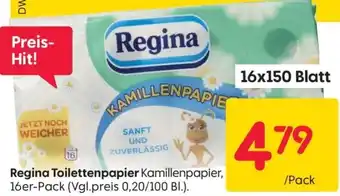 Rusta Regina Toilettenpapier Kamillenpapier, 16er-Pack Angebot