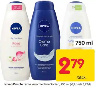 Rusta Nivea Duschcreme 750 ml Angebot