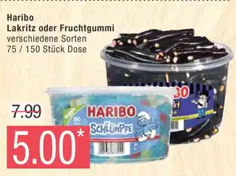 Marktkauf Haribo Lakritz oder Fruchtgummi verschiedene Sorten 75 / 150 Stück Angebot