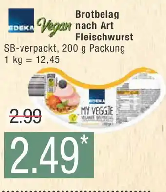 Marktkauf EDEKA Brotbelag Vegan nach Art Fleischwurst 200 g Packung Angebot