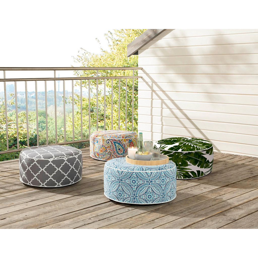 toom Baumarkt Sitzpouf mehrfarbig ø 53 x 23 cm Angebot