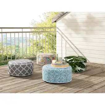 toom Baumarkt Sitzpouf blau ø 53 x 23 cm Angebot