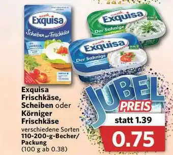 Combi Exquisa Frischkäse, Scheiben Oder Körniger Frischkäse Angebot