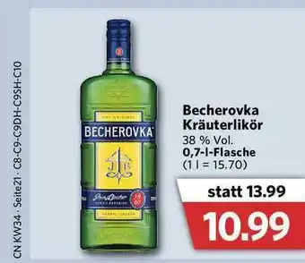 Combi Becherovka Kräuterlikör Angebot