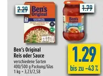 diska Ben's Original Reis Oder Sauce Angebot