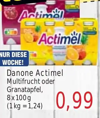 Wiglo Wunderland Danone Actimel Multifrucht oder Granatapfel, 8x100g Angebot