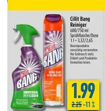 diska Cillit Bang Reiniger Angebot