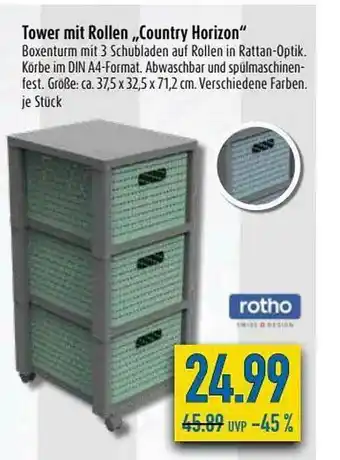 diska Tower Mit Rollen „country Horizon” Angebot