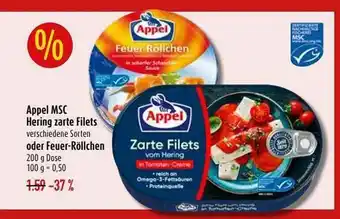 diska Appel Msc Hering Zarte Filets Oder Feuer-röllchen Angebot