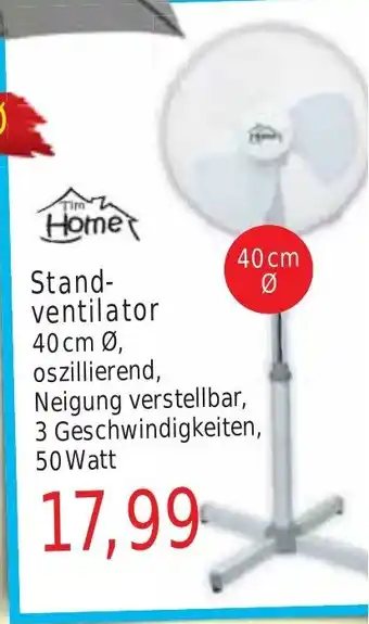 Wiglo Wunderland Tim Home Stand-ventilator 40 cm Angebot