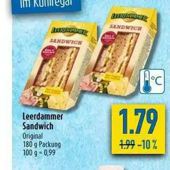 diska Leerdammer Sandwich Angebot