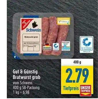 diska Gut & Günstig Bratwurst Grob Angebot