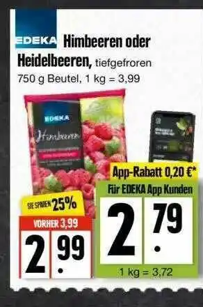 Edeka Edeka Himbeeren Oder Heidelbeeren Angebot