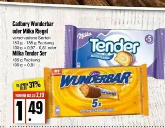 Edeka Cadburry Wunderbar Oder Milka Riegel Oder Milka Tender 5er Angebot