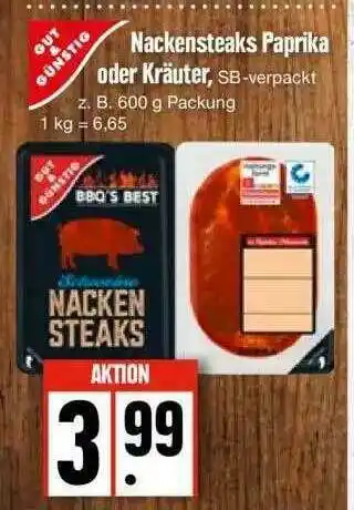 Edeka Gut & Günstig Nackensteaks Paprika Oder Kräuter Angebot