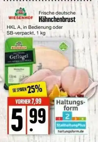 Edeka Wiesenhof Frische Deutsche Hähnchenbrust Angebot