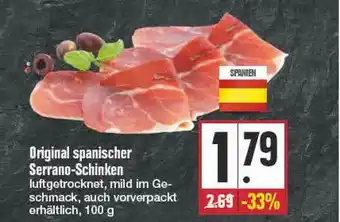 Edeka Frischemarkt Original Spanischer Serrano-schinken Angebot