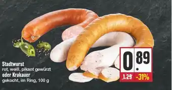 Edeka Frischemarkt Stadtwurst Oder Krakauer Angebot