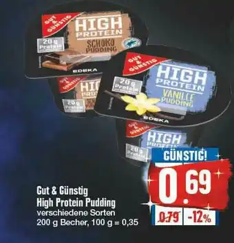 Edeka Frischemarkt Gut & Günstig High Protein Pudding Angebot