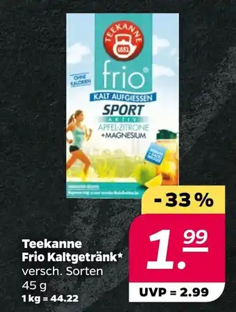 NETTO Teekanne Frio Kaltgetränk* versch. Sorten 45g Angebot