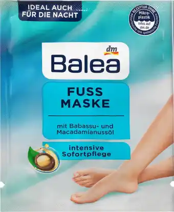 dm drogerie Balea fußmaske mit babassu- und macadamianussöl Angebot