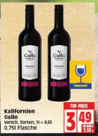 Elli Markt Kalifornien Gallo 0,75L Angebot