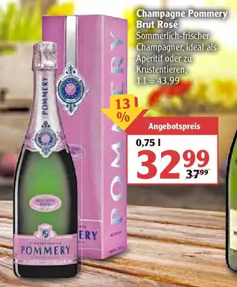 Globus Champagne Pommery Brut Rosé 0,75L Angebot