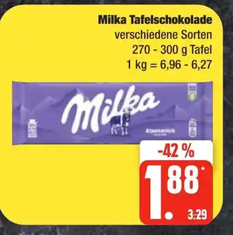 Edeka Frischemarkt Milka Tafelschokolade 270-300g Angebot