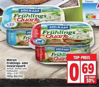 Edeka Milram Frühlings oder Gewürzquark 185g Becher Angebot