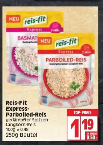 Edeka Reis Fit Express Parboiled Reis 250g Beutel Angebot