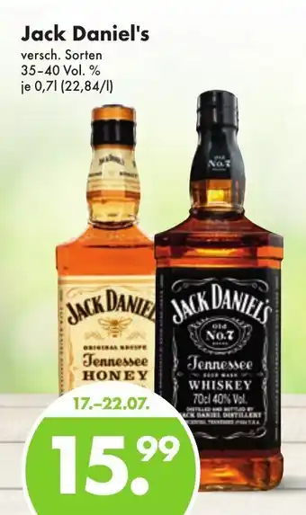 Trink und Spare Jack Daniel's 700ml Angebot