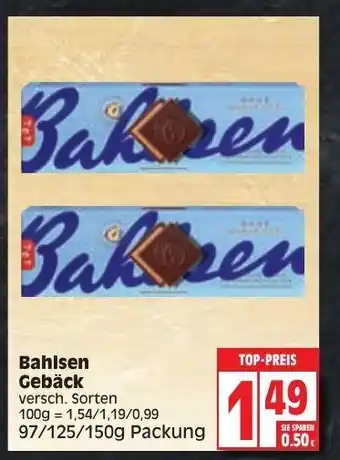 Edeka Bahlsen Gebäck 97/125/150g Angebot