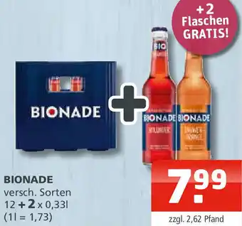 Getränke Oase BIONADE 12+2x0,33 L Angebot