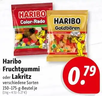 Nah & Frisch Haribo Fruchtgummi oder Lakritz 150-175-g-Beutel Angebot