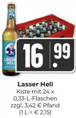 Hieber's Frische Center Lasser Hell Kiste mit 24 x 0,33-L-Flaschen Angebot