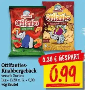 NP Discount Ottifanties-Knabbergebäck 75 g Beutel Angebot