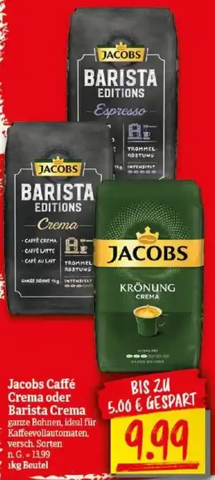 NP Discount Jacobs Caffé Crema oder Barista Crema 1kg Beutel Angebot