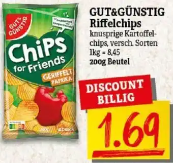 NP Discount GUT&GÜNSTIG Riffelchips 200 g Beutel Angebot