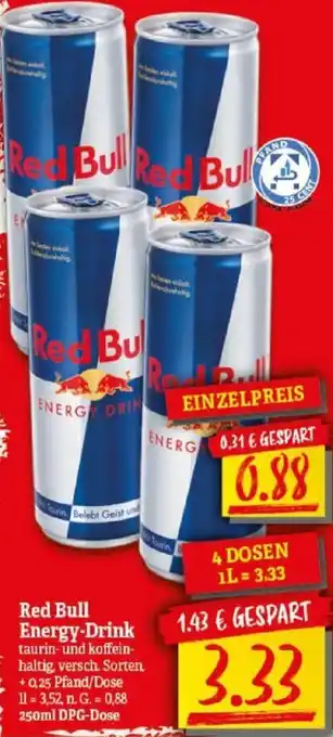 NP Discount Red Bull Energy-Drink 250 ml DPG Dose Angebot