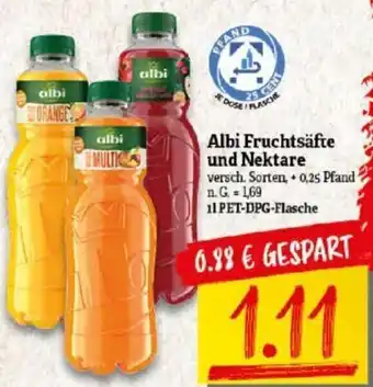 NP Discount Albi Fruchtsäfte und Nektare 1L PET-DPG-Flasche Angebot