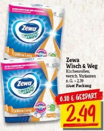 NP Discount Zewa Wisch & Weg Küchenrollen 2/4er Packung Angebot