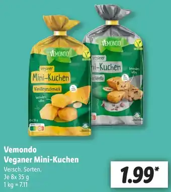 Lidl Vemondo Veganer Mini-Kuchen 8x35 g Angebot