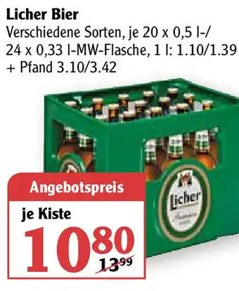 Globus Licher Bier Angebot