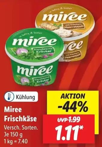 Lidl Miree Frischkäse 150 g Angebot