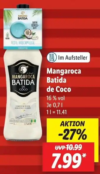 Lidl Mangaroca Batida de Coco 0,7 L Angebot