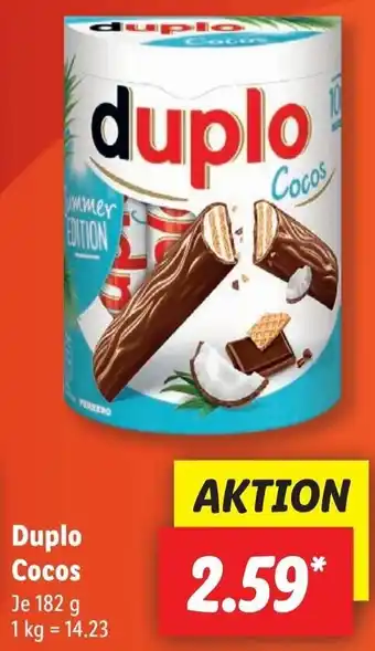 Lidl Duplo Cocos 182 g Angebot