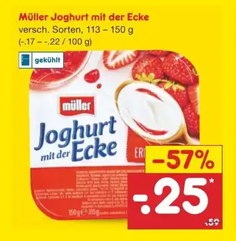 Netto Marken-Discount Müller Joghurt mit der Ecke 113-150g Angebot